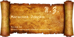 Marecsek Zdenka névjegykártya